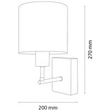 Brilagi Zidna lampa BOBO WOOD 1xE27/25W/230V hrast/crna/bela/ružičasta/baletke | Eponuda.com