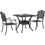  Set vrtnih stolova 3 pcs Crna Liveni aluminij | shoptok.hr