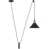 VISILICA podesiva po visini E27 sjajno crna Ø 22 cm metal | Eponuda.com