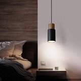 OUGLRES moderna leseno-aluminijasta viseča svetilka odprta embalaža | Shoptok.si