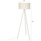 White Label Bež stoječa svetilka (višina 146 cm) Susie – | Shoptok.si