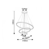 Rabalux Beliza, 3 ring visilica zlatna sa daljinskim, LED 95W, 3000-6500K, 60cm (72349) Cene