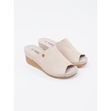 GOODIN Beige women's wedge flip-flops | shoptok.hr