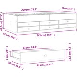  Dnevni krevet s ladicama bez madraca boja hrasta 90x200 cm | shoptok.hr
