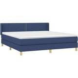  Krevet s oprugama i madracem plavi 160x200 cm od tkanine | shoptok.hr
