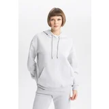 Defacto Relax Fit Hooded Thick Sweatshirt