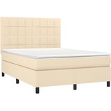  s oprugama i madracem krem 140 x 190 cm od tkanine | shoptok.hr