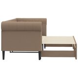  Dnevni krevet na razvlačenje cappuccino 90x200 cm umjetna koža | shoptok.hr