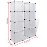 vidaXL modularni Kabinet s 9 Odjeljaka 37 x 115 x 150 cm Bijeli | shoptok.hr