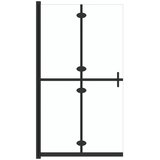  Sklopiva pregrada za tuširanje prozirna ESG staklo 110 x 190 cm | shoptok.hr