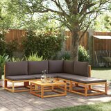 Maison Chic Seti vrtnega pohištva - Vrtna garnitura - Vrtni pohištvo set 6-delna z blazinami trden akacijev les, (21807862) | Shoptok.si