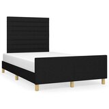  Za krevet s uzglavljem crni 120 x 200 cm od tkanine | shoptok.hr