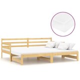  Dnevni ležaj na izvlačenje 2 x (90 x 200) cm masivna borovina | shoptok.hr