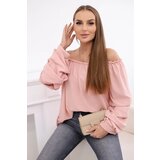 Kesi Spanish blouse with decorative sleeves powder pink | Shoptok.si