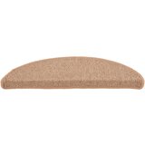  Prostirke za stepenice 15 kom 56x17x3 cm svijetlosmeđe poluokrugle | shoptok.hr
