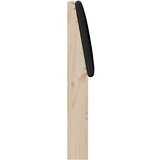  Tapecirani uzglavlje Crna 200 cm Čvrsto borovo drvo | shoptok.hr
