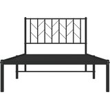  Metalni okvir za krevet s uzglavljem crni 100x190 cm | Eponuda.ba