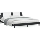 vidaXL Okvir kreveta LED crno-bijeli 180 x 200 cm od umjetne kože | shoptok.hr