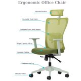 Hanah home Set 2 kancelarijske stolice Lumbar 126 Green | ePonuda.com