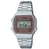 Casio Muški sat A168WA-5A, Braon kućište, Srebrne boje Cene