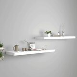 vidaXL plutajuće zidne police 2 kom bijele 90 x 23,5 x 3,8 cm MDF | shoptok.hr