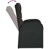 vidaXL 9-dijelni vrtni blagovaonski set s jastucima crni od poliratana | shoptok.hr