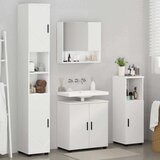  Set namještaja za kupaonicu Zidne s pohranom 4 pcs Bijelo | shoptok.hr