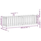 vidaXL Povišena vrtna gredica 200x50x50 cm od masivne duglazije | shoptok.hr