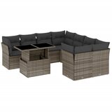  9-dijelni set vrtnih sofa od poliratana s jastucima sivi | shoptok.hr