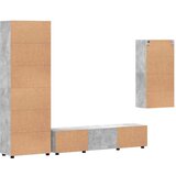  Set TV komoda s ladicama Zidne Betonski sivi Konstruirano drvo | shoptok.hr