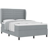 vidaXL Box Spring postelja z vzmetnico svetlo siva 140x200 cm tkanina Cene