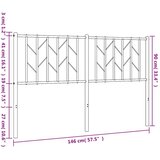  Metalno uzglavlje crno 140 cm | shoptok.hr