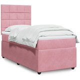 Box spring krevet s madracem ružičasti 90x200 cm baršunasti | shoptok.hr