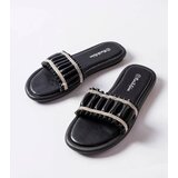 Black flip-flops with rhinestones Anapor | Shoptok.si