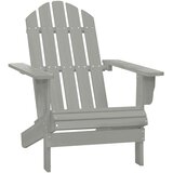  Vrtna stolica Adirondack s otomanom i stolićem od jelovine siva | shoptok.hr