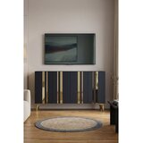 Hanah home komoda Mia 120, 120 cm, antracit / zlatna | Eponuda.com