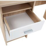 Kondela Računalniška miza, hrast sonoma/bela, SAMSON NEW | Shoptok.si