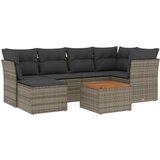 Maison Chic Seti vrtnega pohištva - Vrtna garnitura - Vrtni pohištvo set 7-delna z blazinami siv poli ratan, (21801515) | Shoptok.si