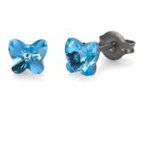  Ženske oliver weber sensitive butterfly aquamarine mindjuše sa swarovski kristalima ( s24017.202 ) | ePonuda.com