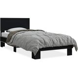 Furnova Posteljni okvir črn 100x200 cm inženirski les in kovina, (21934956) | Shoptok.si