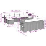  11-dijelni set vrtnih sofa od poliratana s jastucima crni | shoptok.hr