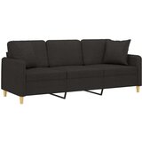  Trosjed s ukrasnim jastucima crni 180 cm od tkanine | shoptok.hr