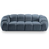 Micadoni Home Modra žametna sedežna garnitura 254 cm Diana – Cene