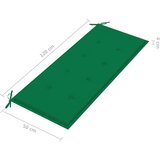  Zložljiva vrtna klop z blazino 118 cm bambus, (20804004) | Shoptok.si