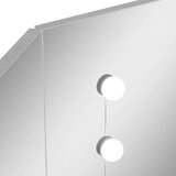 vidaXL Kotna mizica za ličenje LED betonsko siva 111x54x141,5 cm | Shoptok.si