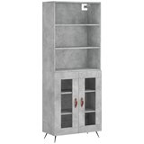 Maison Chic Visoka Komoda - Predalnik betonsko siva 69,5x34x180 cm inženirski les, (21720316) Cene
