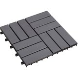 vidaXL Talne plošče 10 kosov sive 30x30 cm trden akacijev les Cene