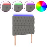  LED uzglavlje tamnosivo 90x7x118/128 cm od tkanine | shoptok.hr