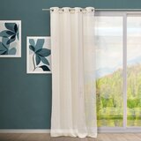 Casa Selección Bež prosojna zavesa iz mešanice lana 140x260 cm Fifties – | Shoptok.si