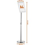 Durable Informacijsko talno stojalo, z aluminijastim zložljivim okvirjem, format A4 | Shoptok.si